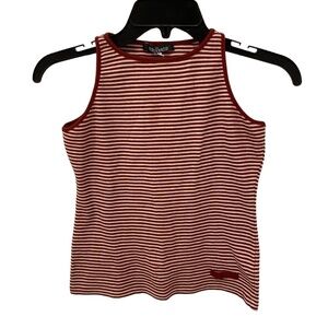 Kamiseta Striped Top. Maroon/White. Medium